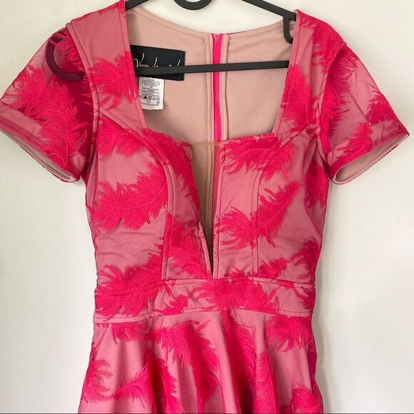 Lucca Vasconcellos Womans Feather Embroidered Mini Dress Size Medium - Picture 13 of 16